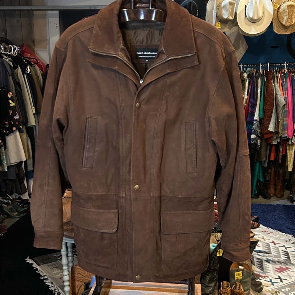 Bod & Christensen Men's Brown Leather Jacket